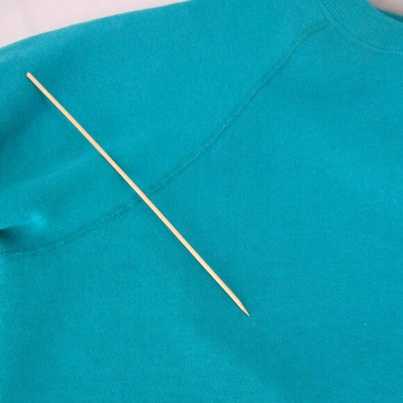 XXL Vintage 90s USA Lee Sturdy Sweats Womens Raglan Crewneck Sweatshirt Teal - Picture 6 of 8